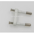 2.5 a two-pin plug insert with 4.0mm brass pin ( electrical 2.5 a parallel 2 pins plug insert )